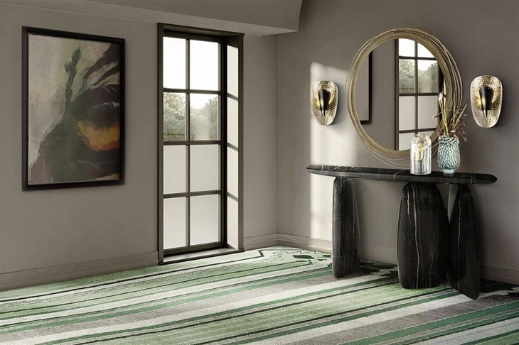Designer Green Rug